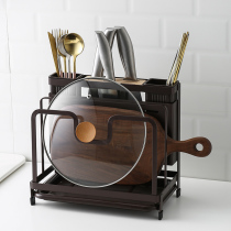 Pot cover shelf Punch-free knife rack Kitchen shelf Drain rack Chopsticks knife and fork storage box Cutting board Cutting board rack