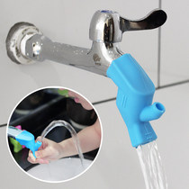 Childrens faucet extender Baby hand sanitizer extender Extended silicone water nozzle guide sink splash-proof water diversion device