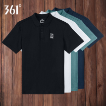 361 short sleeve T-shirt male POLO shirt stand for summer speed dry clothes mens capsized turtlenecks compassionate new 361-degree sportswear