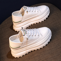  Two-wearing and increased 2021 new summer breathable all-match autumn muffin thick-soled inner increased white casual shoes