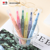 Morning light stationery highlighter Single head axe-shaped highlighter Students with review marks graffiti coloring Hand book special smooth marker Six-color marker focus pen