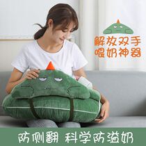 Breast feeding pillow feeding pillow waist protection baby lying feeding confinement newborn baby lying on the side lying anti-spit milk bed horizontal holding artifact