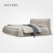 ASTATRA cloth bed Italian style house silent villa floor landing style 1 8 double bed can be customized leather designer