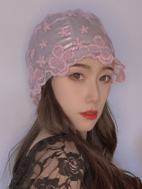 Korean fashion lace swimming cap female cute long hair ear protection does not take head PU waterproof fabric enlarged hot spring swimming cap