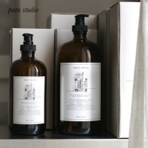 pata studio Original glass sub-bottle push-down dish soap hand sanitizer] Large capacity