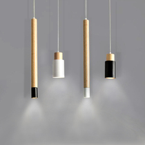 Macaron Nordic solid wood art bedroom bedside chandelier restaurant bar table long barrel simple modern spotlight front desk