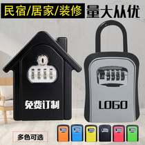 B & B key password box Household password lock box Decoration site door Cats eye Wall-mounted key storage box