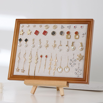Jewelry display stand solid wood photo frame hanging wall earrings storage rack earrings studs earrings jewelry home display board