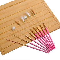 Tianyi rose mahogany handle Goose feather stick Chicken feather White crane hair horsetail ear scoop Ear picking tool Single ear artifact