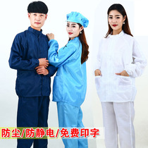 Anti-static clothing hooded split set clean dust-free clothing sterilization sterile clothing biopharmaceutical food clothing pants