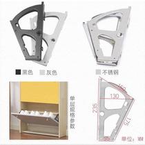  Door hardware Dump plate frame Flip connection Flap accessories Bucket frame frame Shoe cabinet built-in single-layer furniture Two-layer