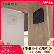Punch-free household cushioning automatic closing artifact wooden door push-pull sliding door rope closure simple spring door closer