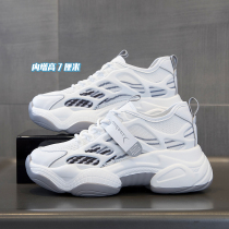 Small girls love seconds to become big long legs~increase the height of Dad shoes womens thick bottom mesh breathable white shoes