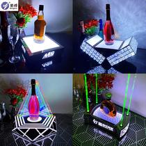 Ziye LED rechargeable luminous wine seat bar creative wine base KTV colorful Champagne wine rack out wine display stand