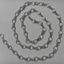 Iron tag hanging chain galvanized double hook chain lighting chain decorative chain sea pole hanging chain 1 m small hardware accessories iron chain