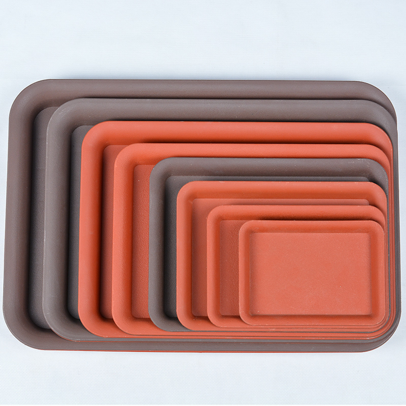 Matte resin rectangular plastic tray pot tray water tray large tray pot base waterproof pot pad