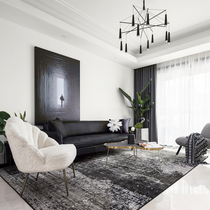 Nordic carpet living room coffee table carpet minimalist modern living room carpet mat abstract black gray carpet American carpet