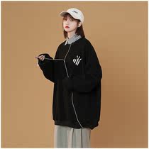 Large size 300 Jin thin clothes female Port flavor chic autumn loose niche design sense sweater ins Tide brand 200