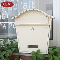 European villa mailbox outdoor wall rain-proof suggestion box rain-proof letter and newspaper box garden creative with lock mailbox