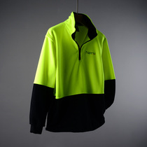 Old Beauty Order increasing Code Fat Shake Grain Suede Jacket Hooded Men Youth Fluorescent Green Splicing Warm Grip Suede Jacket