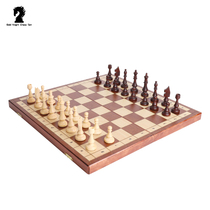 Good quality large hot stamping childrens solid wood folding portable magnetic chess chess set