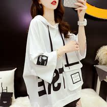 Spring Summer new Lianhood pregnant woman Weater slim fit small sub short sleeve T-shirt large code loose summer clothing jacket jacket