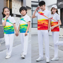 Group workshop exercise soft ball sports suit Summer square dance clothing Broadcast gymnastics training competition team suit