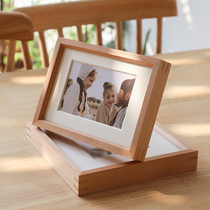 Simple tenon and Tenon wash photos made into photo frame setting solid wood picture frame customized to customize any size beech wood