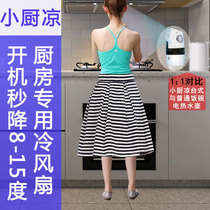 Kitchen cooling and cooling artifact Small kitchen cool cooking is not hot Non-mobile air conditioning cool pa halter neck handheld breeze fan