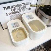 Daily minimalist large capacity push-pull storage rice barrel seal containing moisture-proof rice cylinder flour storage dry goods casks