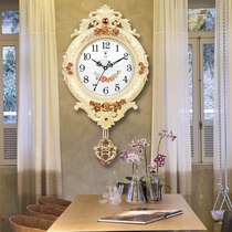 Polaris European-style clock creative wall clock swing fashion personality Wall watch silent living room clock quartz clock home