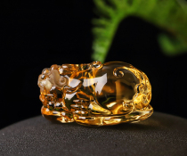 New Brazilian Natural Citrine Amethyst Pixiu Pendant Mens and Womens Pendants with Lanyard with Certificate