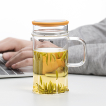 EIGHT HORSE TEA SET MINIMALIST CRESCENT CUP GLASS TEA CUP INDIVIDUAL CUP SINGLE CUP 380ML