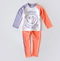 Spot Korean childrens clothing children WSB summer boys and girls 2021 Quick Dry Sunscreen hot spring swimming smiling face swimsuit swimsuit swimsuit