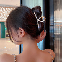 Hairclip back head grab clip female summer Net red 2020 new pearl hair hair card headgear 2021 shark clip