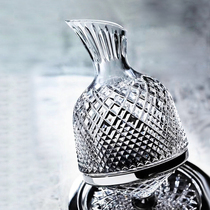 French craftsmanship diamond cut spinning top tumbler decanter crystal glass red wine glass set home