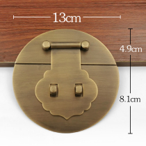 Old vintage imitation classic pure brass wooden box bag buckle camphor wooden box packaging gift box buckle hook lock buckle