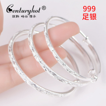 Solid stars 999 sterling silver bracelet female summer ins Wind niche design bracelet female to send wife mother silver bracelet
