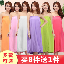 Summer thin beauty salon bath skirt cotton plaster can wear bathrobe chest bath towel customer clothes beauty clothing guests