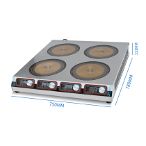 Haizida multi-head clay pot stove electric ceramic stove Commercial induction cooker 4 heads 3KW tinfoil flower armor casserole four-eye furnace