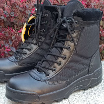 Autumn and winter combat boots men and women high-top security tactical boots outdoor ultra-light training desert land combat boots hiking shoes breathable