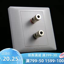 Sky-based switch socket Yaju series One-position two-head audio socket Universal Yue Ting series HA801-SB