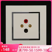 TJ TJ space-based switch Deqi Series 86 Type socket One speaker sound socket Ivory White Custom
