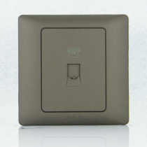 TJ space-based switch socket switch panel elegant series telephone socket dumb black