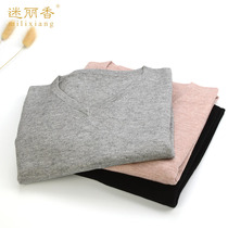 (single-piece blouse) pure mountain cashmere lingerie for men and women thin and warm close-knit bottom blouses to hit bottom and autumn clothes