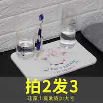 Japan Diatom mud wash pad Waterproof table coaster Diatom mud soap pad Soap holder Toilet Toothbrush shelf Absorbent pad