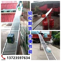 Assembly roller conveyor ground roll line loading and unloading artifact unpowered handling slide unloading artifact slide