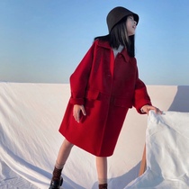Fashion children Double face cashmere big clothes new girl wool What about the long autumn and winter broadversion coat in the boys wool