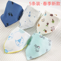 Slip towel cotton baby baby triangle towel newborn baby triangle mouth towel button children bib cotton Korean version