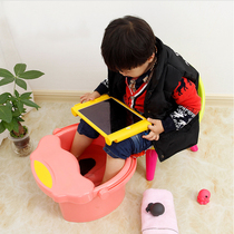 Childrens foot bucket plastic thickened baby foot washing bucket small massage foot bath with lid insulation foot basin household